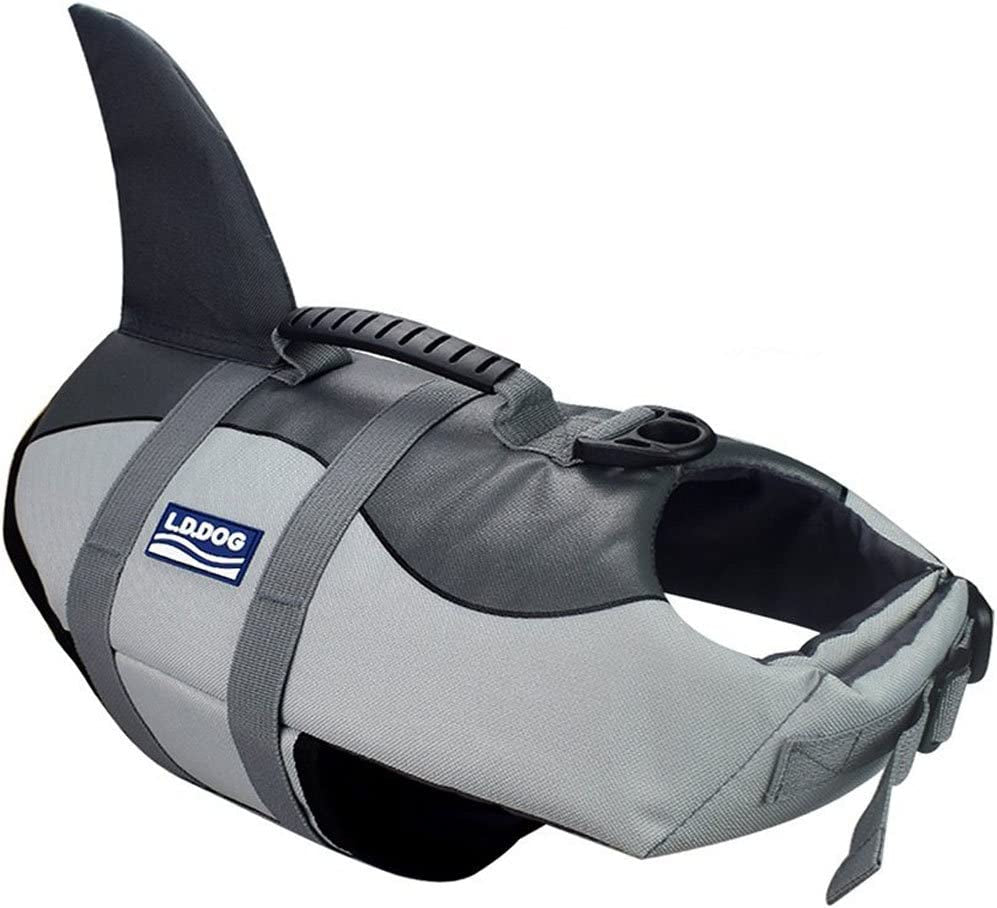Adjustable Dog Life Jacket for Swimming - Quick-Drying,Dog Saver Vest with Safety Handle