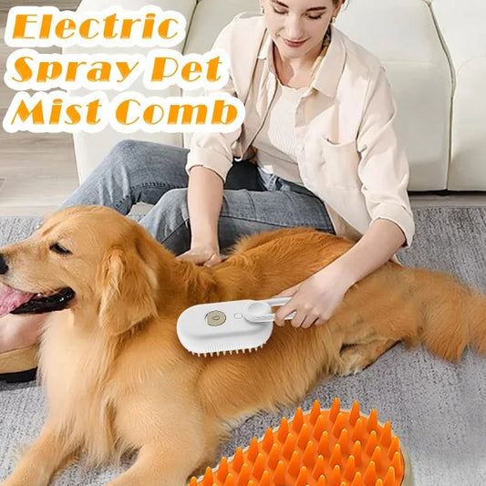 3In1 Steam Brush Steam Cats Comb Water Steam Cat Brush Electric Spray Hair Brushes Cats Massage Grooming Hair Removal Comb